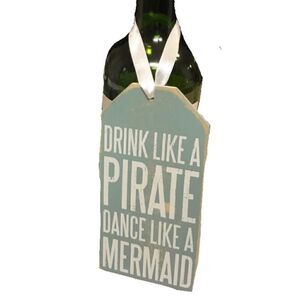 Wine Tag Pirate and Mermaid Saying
